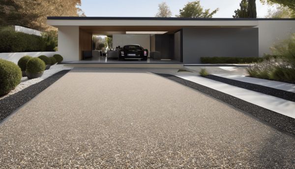 Résine gravillonnée allée de garage : esthétisme et drainage efficace